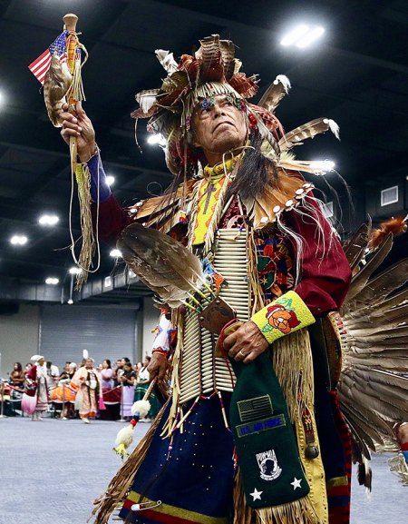 Tachi Hotel Resort Casino hosts 21st Annual Santa Rosa Rancheria Pow Wow Veterans marched in the Grand Entry with pride.